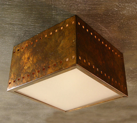 Ceiling Light - CFS, Cut Out #1,Ferric patina